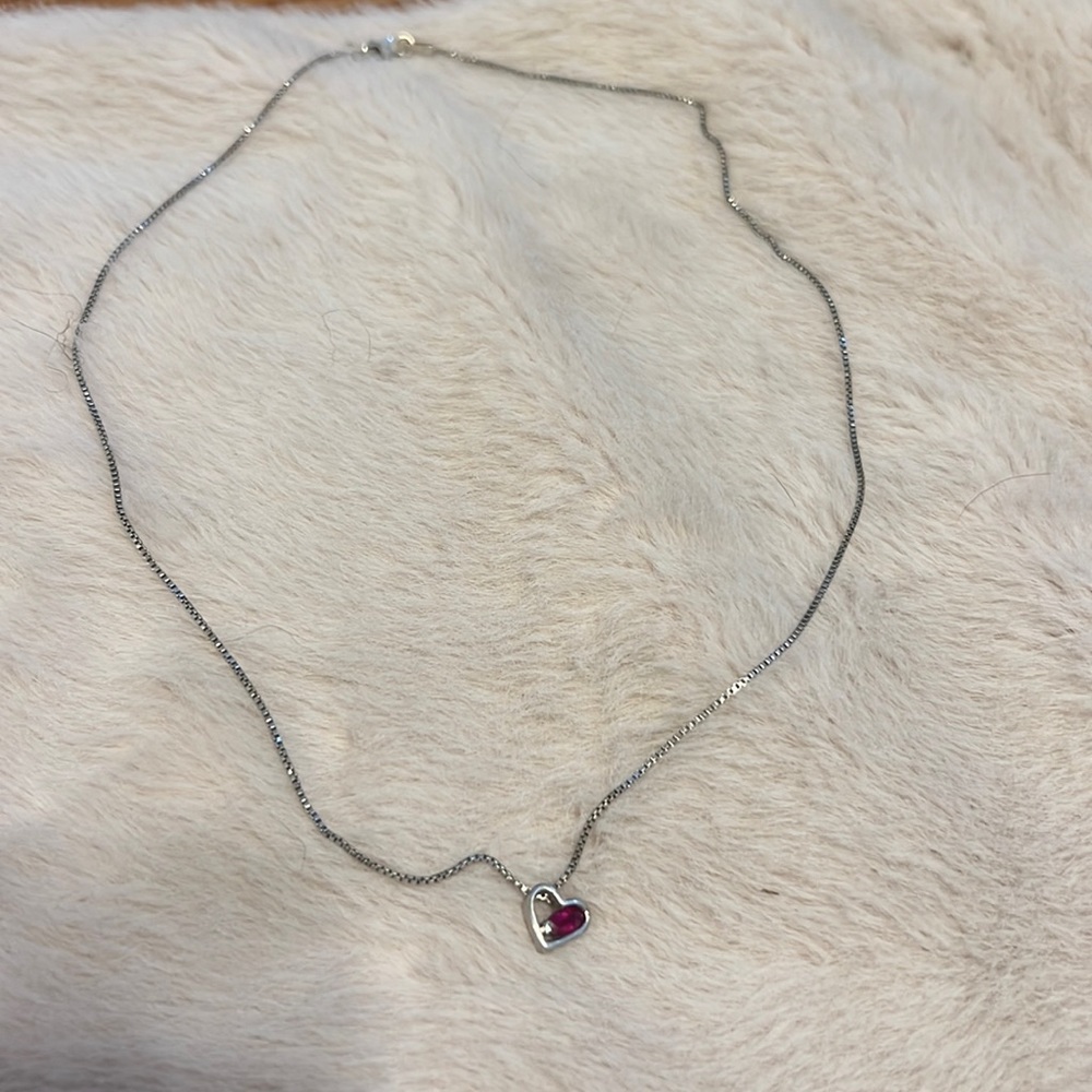 Sterling ruby necklace